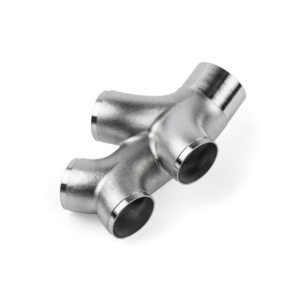 APR CAST STAINLESS STEEL DOUBLE Y SPLITTER – 76MM (3″) TO QUAD 63.5MM (2.5″)
