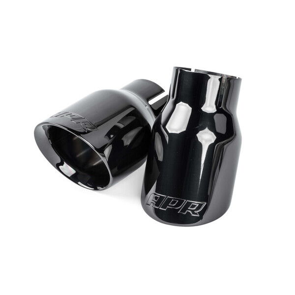 APR DOUBLE-WALLED 3.5″ SLASH-CUT TIPS (DIAMOND BLACK) – SET OF 2