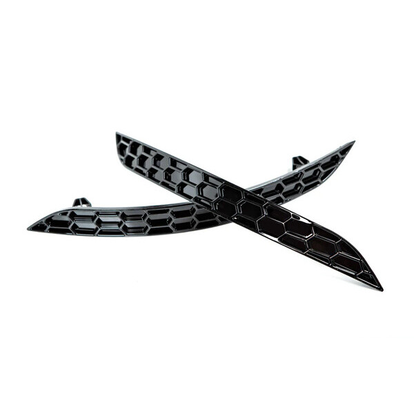 8V A3 / S3 / RS3 ACEXXON REAR REFLECTOR INSERT SET – HONEYCOMB – GLOSS BLACK