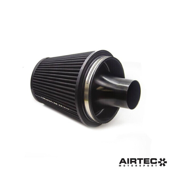AIRTEC MOTORSPORT GROUP A CONE FILTER WITH ALLOY TRUMPET T3 & T34 TURBOS – PRO SERIES BLACK, T3 TURBO
