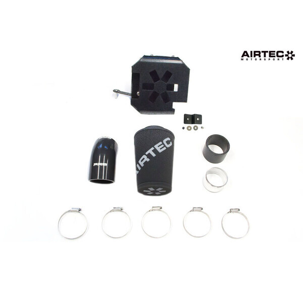 AIRTEC MOTORSPORT INDUCTION KIT – GLOSS BLACK, POLISHED SILVER CROSSOVER PIPE, WITHOUT ECU HOLDER