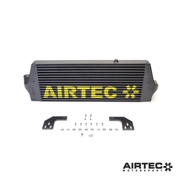 AIRTEC STAGE 1 GEN 3 INTERCOOLER UPGRADE WHITE AIRTEC LOGO , PRO-SERIES BLACK