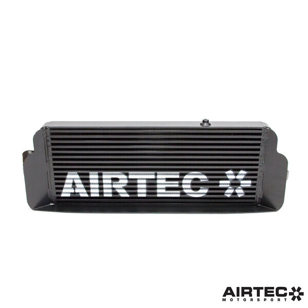 AIRTEC MOTORSPORT STAGE 2 INTERCOOLER UPGRADE WHITE AIRTEC LOGO , PRO-SERIES BLACK