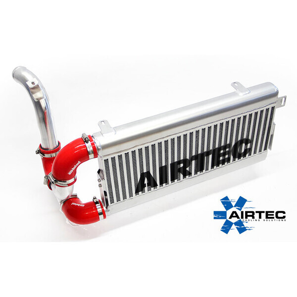 AIRTEC STAGE 2 INTERCOOLER UPGRADE RACE RED, WHITE AIRTEC LOGO , PRO-SERIES BLACK