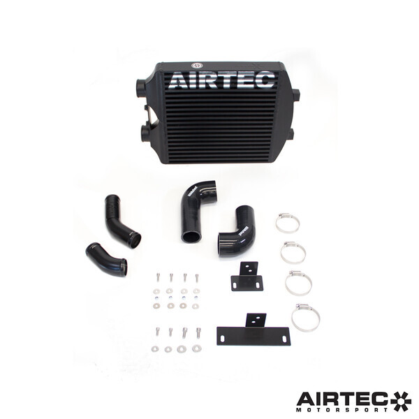 AIRTEC STAGE 2 INTERCOOLER UPGRADE RACE RED, WHITE AIRTEC LOGO , PRO-SERIES BLACK