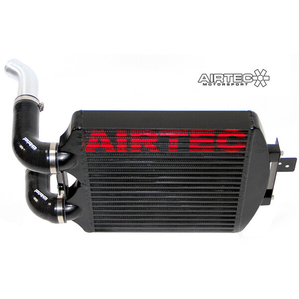 AIRTEC MOTORSPORT INTERCOOLER UPGRADE SPORT 1.0 – RACE RED, WHITE AIRTEC LOGO , PRO-SERIES BLACK