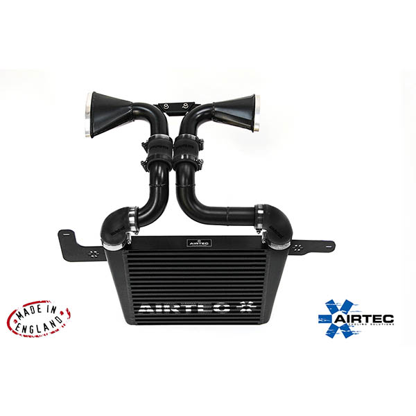 AIRTEC MOTORSPORT FRONT MOUNT INTERCOOLER UPGRADE PRO-SERIES BLACK, GLOSS BLACK, WHITE AIRTEC LOGO