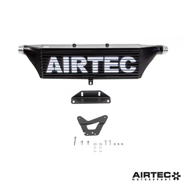 AIRTEC MOTORSPORT FRONT MOUNT INTERCOOLER PRO-SERIES BLACK, WHITE AIRTEC LOGO