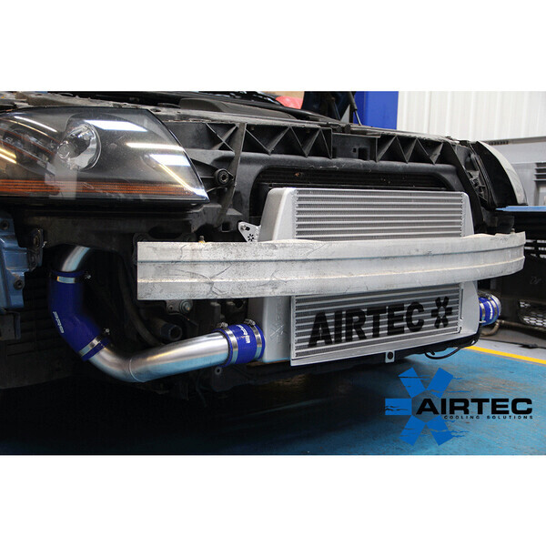 AIRTEC MOTORSPORT INTERCOOLER UPGRADE GLOSS BLACK, WHITE AIRTEC LOGO , PRO-SERIES BLACK