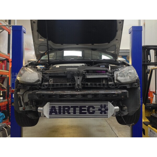AIRTEC MOTORSPORT INTERCOOLER UPGRADE GLOSS BLACK, WHITE AIRTEC LOGO , PRO-SERIES BLACK