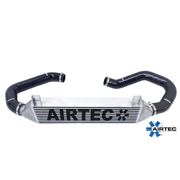 AIRTEC MOTORSPORT INTERCOOLER UPGRADE GLOSS BLACK, WHITE AIRTEC LOGO , PRO-SERIES BLACK