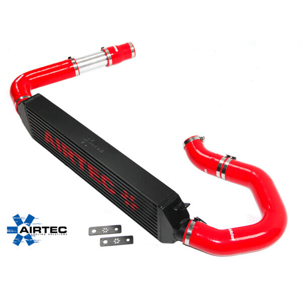 AIRTEC MOTORSPORT INTERCOOLER UPGRADE RACE RED, WHITE AIRTEC LOGO , PRO-SERIES BLACK