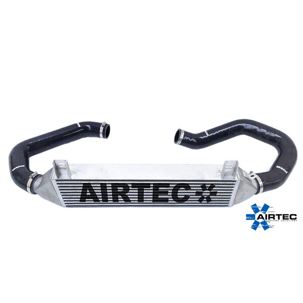 AIRTEC MOTORSPORT INTERCOOLER UPGRADE GLOSS BLACK, WHITE AIRTEC LOGO , PRO-SERIES BLACK