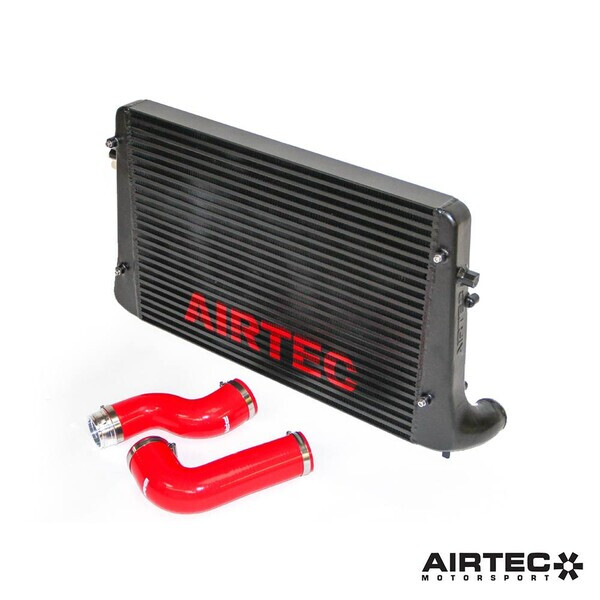 AIRTEC MOTORSPORT STAGE 2 INTERCOOLER UPGRADE GLOSS BLACK, WHITE AIRTEC LOGO , PRO-SERIES BLACK