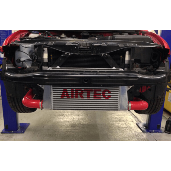 AIRTEC MOTORSPORT INTERCOOLER UPGRADE GLOSS BLACK, WHITE AIRTEC LOGO , PRO-SERIES BLACK