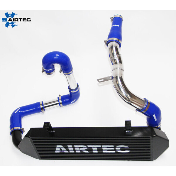 AIRTEC MOTORSPORT 60MM CORE INTERCOOLER UPGRADE GLOSS BLACK, WHITE AIRTEC LOGO , PRO-SERIES BLACK