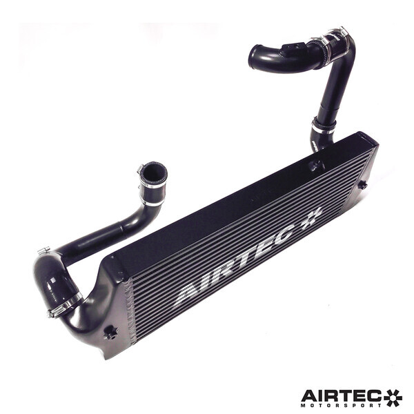 AIRTEC MOTORSPORT INTERCOOLER UPGRADE RACE RED, PLAIN – NO LOGO, PRO-SERIES BLACK