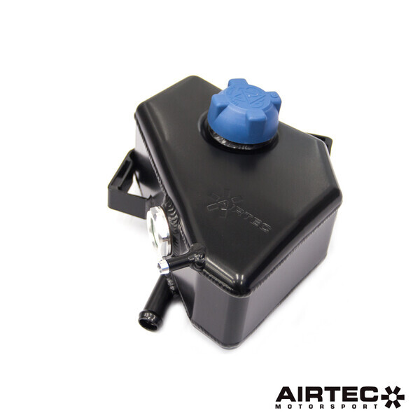 AIRTEC MOTORSPORT HEADER TANK PRO-SERIES BLACK, STANDARD BLUE CAP