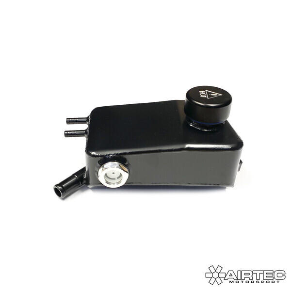 AIRTEC MOTORSPORT LIGHTWEIGHT REPLACEMENT ALLOY HEADER TANK POLISHED WITH SIGHT GLASS