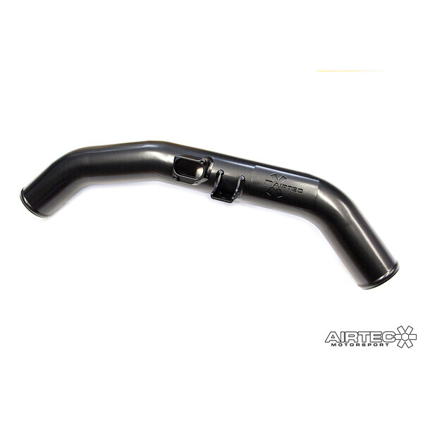AIRTEC MOTORSPORT LIGHTWEIGHT ALLOY TOP INDUCTION PIPE, PRO-SERIES BLACK, WITHOUT FITTING POSTS