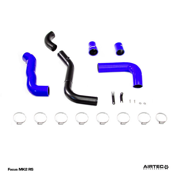 AIRTEC MOTORSPORT 2.5-INCH BIG BOOST PIPE KIT RS, WITHOUT SYMPOSER OUTLET, PRO-SERIES BLACK PIPEWORK, GLOSS BLACK HOSES