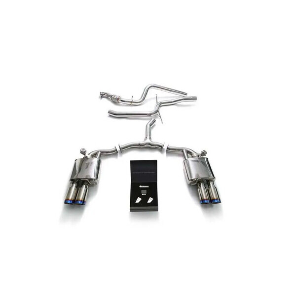 A4 B9 2WD NON-OPF ARMYTRIX EXHAUST SYSTEM W/QUAD TRUE TITANIUM