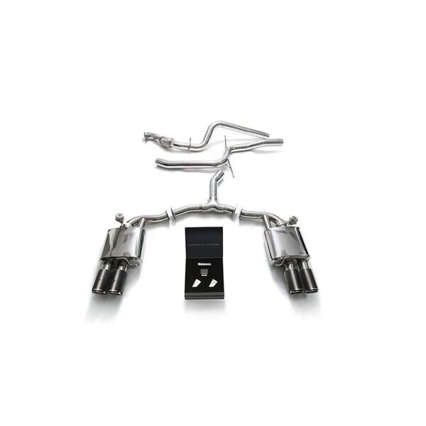 A4 B9 2WD NON-OPF ARMYTRIX EXHAUST SYSTEM W/QUAD CARBON