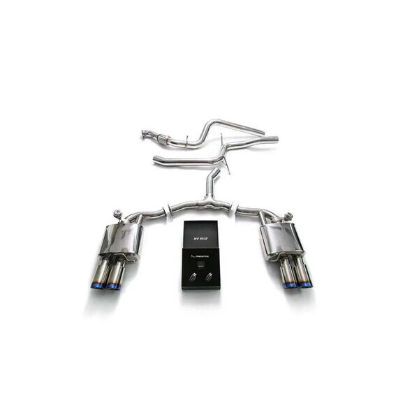 A4 B9 2WD NON-OPF ARMYTRIX EXHAUST SYSTEM W/QUAD BLUE