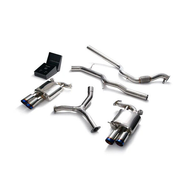 A4 B9 2.0T 4WD NON-OPF ARMYTRIX EXHAUST SYSTEM W/QUAD TRUE TITANIUM