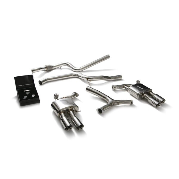 A5 B9 2.0T SPORTBACK 2WD NON-OPF ARMYTRIX EXHAUST SYSTEM W/ QUAD CHROME