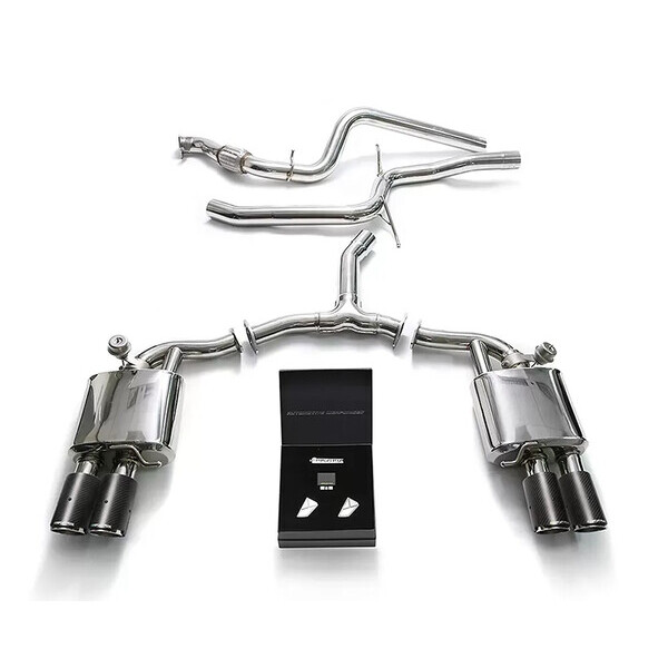 A5 B9 2.0T SPORTBACK 4WD NON-OPF ARMYTRIX EXHAUST SYSTEM W/QUAD CARBON