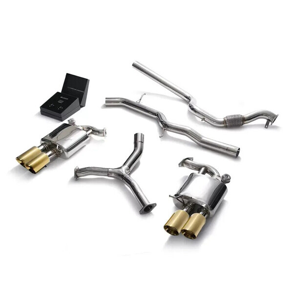 A5 B9 2.0T COUPÉ 4WD NON-OPF ARMYTRIX EXHAUST SYSTEM W/QUAD GOLD