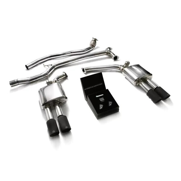 A5 B8 1.8T/2.0T 4WD COUPÉ/CABRIO ARMYTRIX EXHAUST SYSTEM W/QUAD BLACK