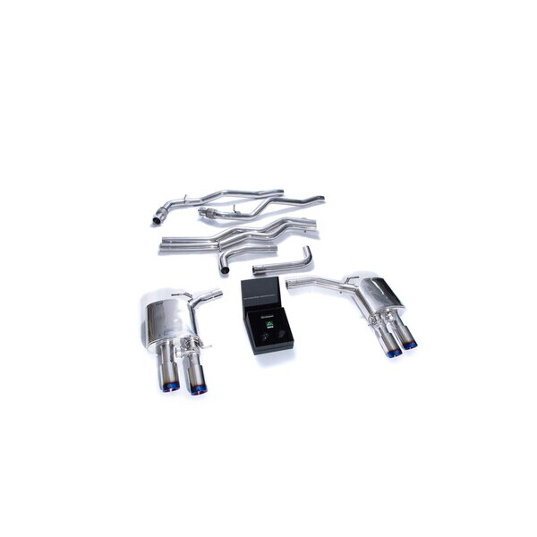 A6/A7 C8 55TFSI NON-OPF ARMYTRIX EXHAUST SYSTEM W/QUAD BLUE