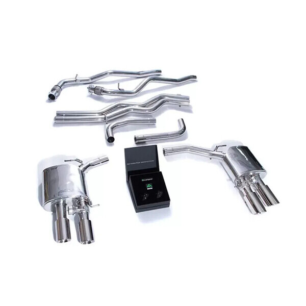 A6/A7 C8 55TFSI NON-OPF ARMYTRIX EXHAUST SYSTEM W/ QUAD CHROME