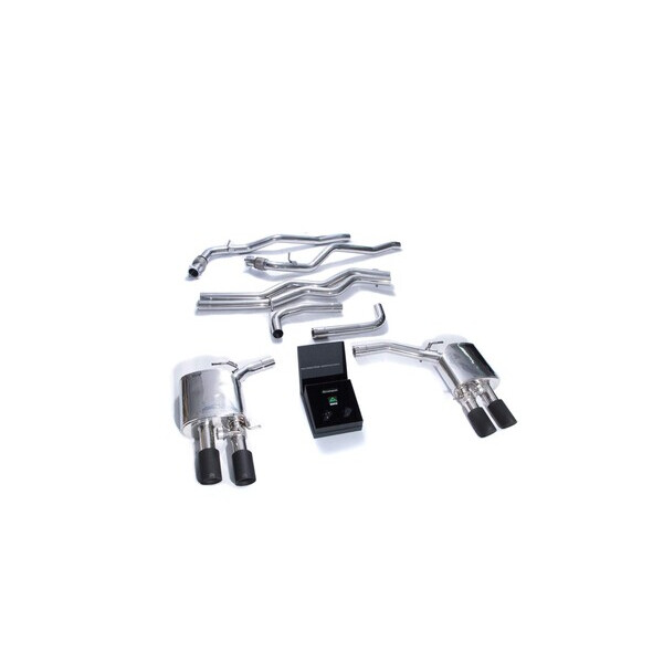 A6/A7 C8 55TFSI NON-OPF ARMYTRIX EXHAUST SYSTEM W/QUAD BLACK