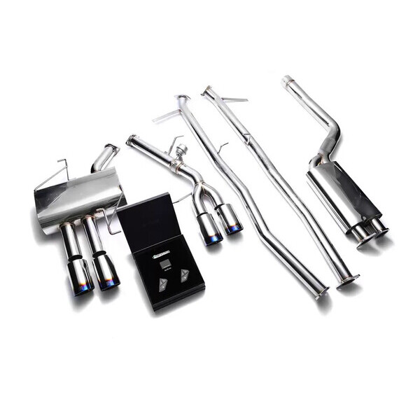 520I / 528I F10 11-16 N20 SEDAN ARMYTRIX EXHAUST SYSTEM W/QUAD BLUE COATED