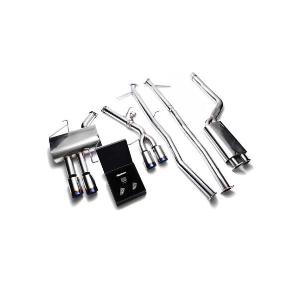 520I / 528I F10 11-16 N20 SEDAN ARMYTRIX EXHAUST SYSTEM W/QUAD TRUE TITANIUM