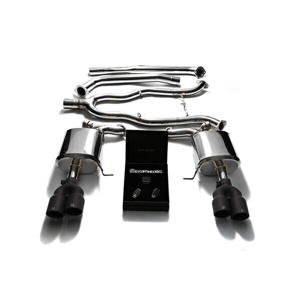 535I F10 10-17 N55 SEDAN ARMYTRIX EXHAUST SYSTEM W/QUAD MATTE BLACK