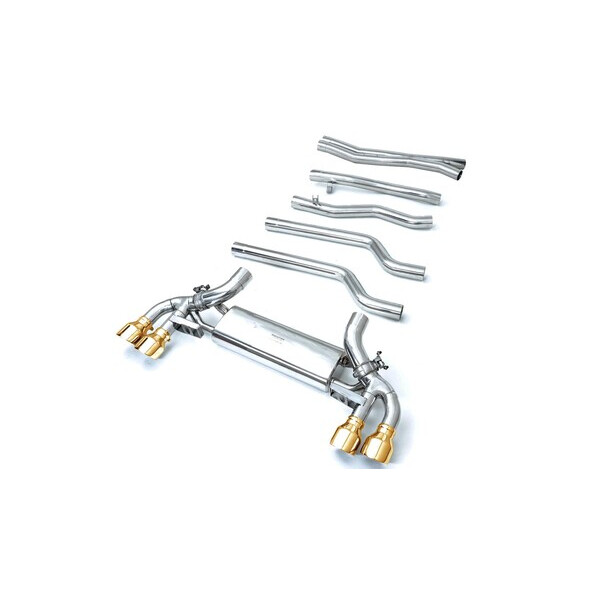 M8 F9X GRAN COUPÉ NON-OPF ARMYTRIX EXHAUST SYSTEM W/QUAD GOLD