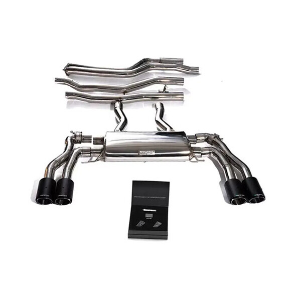 X3M / X4M F9X S58 NON-OPF ARMYTRIX EXHAUST SYSTEM W/QUAD CARBON FIBER