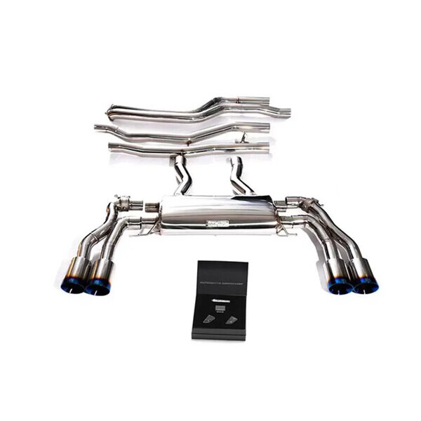 X3M / X4M F9X S58 NON-OPF ARMYTRIX EXHAUST SYSTEM W/QUAD BLUE COATED