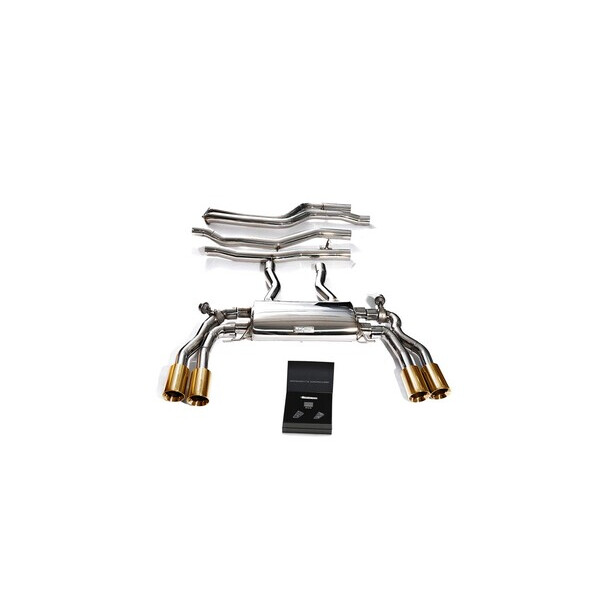 X3M / X4M F9X S58 NON-OPF ARMYTRIX EXHAUST SYSTEM W/QUAD GOLD