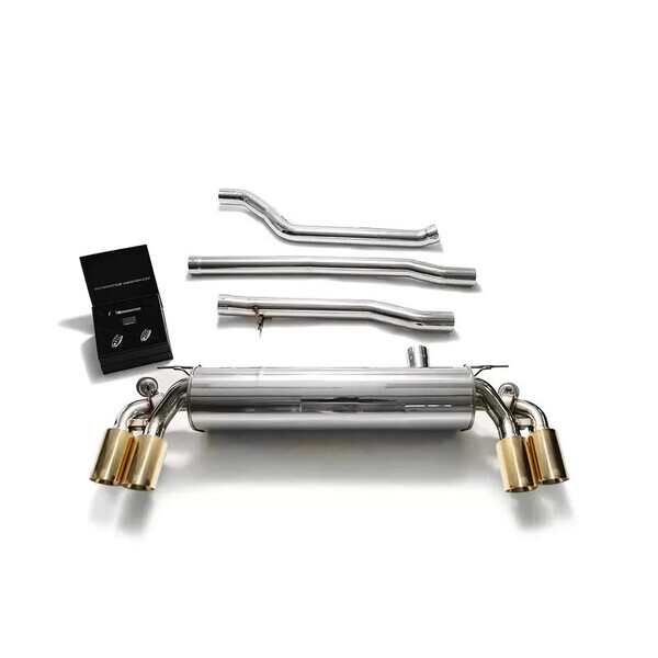 520I/530I/530XI G3X B48 NON-OPF ARMYTRIX EXHAUST SYSTEM W/QUAD GOLD