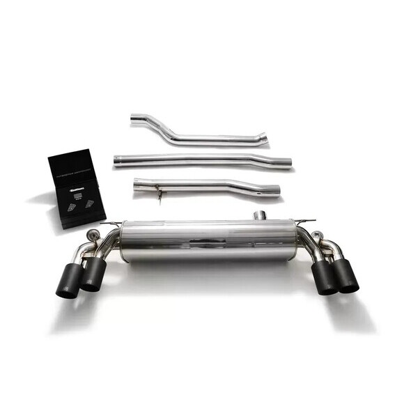520I/530I/530XI G3X B48 NON-OPF ARMYTRIX EXHAUST SYSTEM W/QUAD MATTE BLACK