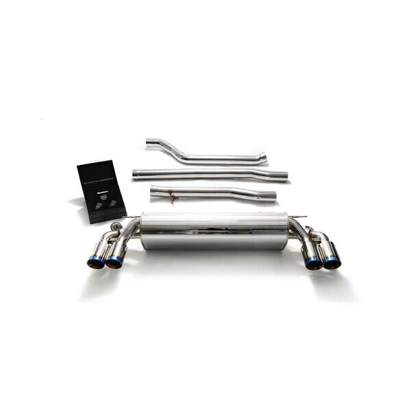 520I/530I/530XI G3X B48 NON-OPF ARMYTRIX EXHAUST SYSTEM W/QUAD TRUE TITANIUM