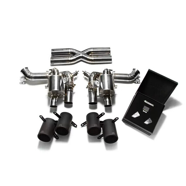 F12 BERLINETTA / F12 TDF ARMYTRIX TITANIUM EXHAUST SYSTEM W/QUAD MATTE BLACK