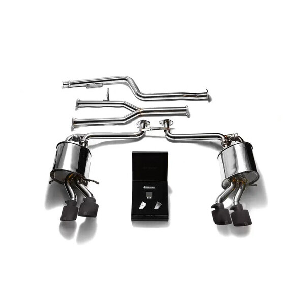 C180/C200/C250 W204 ARMYTRIX EXHAUST SYSTEM W/QUAD MATTE BLACK OVAL