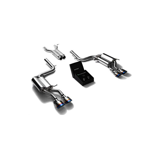 C63 W204 ARMYTRIX EXHAUST SYSTEM W/QUAD BLUE COATED OVAL