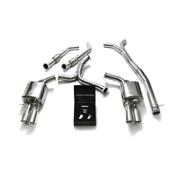 E43/400 ARMYTRIX EXHAUST SYSTEM W/NO TIPS